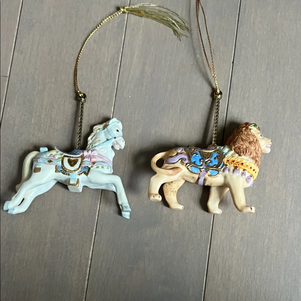 Lenox Christmas Carousel Animal Collection - Lion, Zebra, Reindeer and Horse - Picture 7 of 15